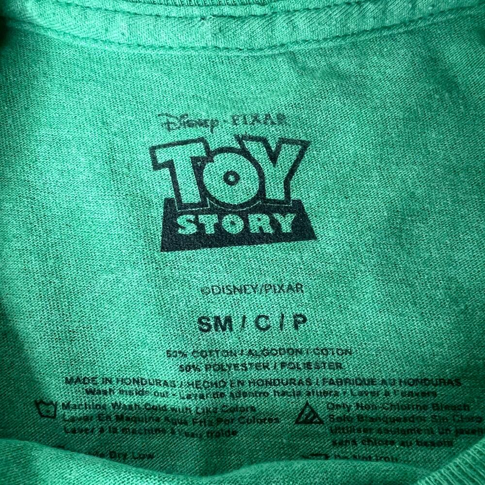 Toy Story I'm A Nervous REX Tee Green T-Shirt Size S Disney World Pixar Dinosaur - Picture 7 of 9